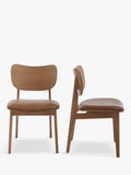 Swyft oak maple leather dining chair set of 2 (British brand)