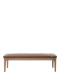 Swyft Dining Bench Oak/Maple Leather 140cm (British brand)