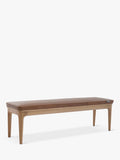 Swyft Dining Bench Oak/Maple Leather 140cm (British brand)