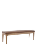 Swyft Dining Bench Oak/Maple Leather 140cm (British brand)