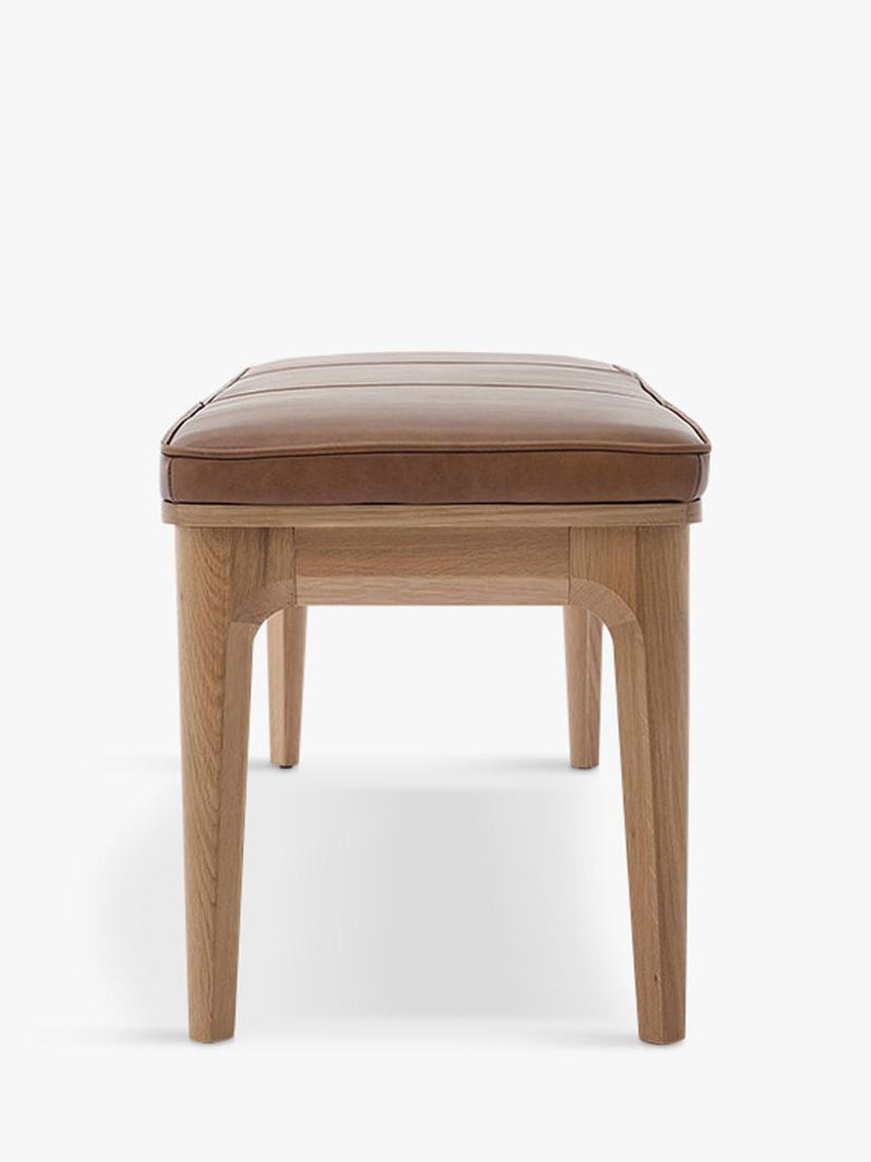Swyft Dining Bench Oak/Maple Leather 140cm (British brand)