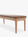 Swyft Dining Bench Oak/Maple Leather 140cm (British brand)