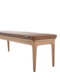 Swyft Dining Bench Oak/Maple Leather 140cm (British brand)