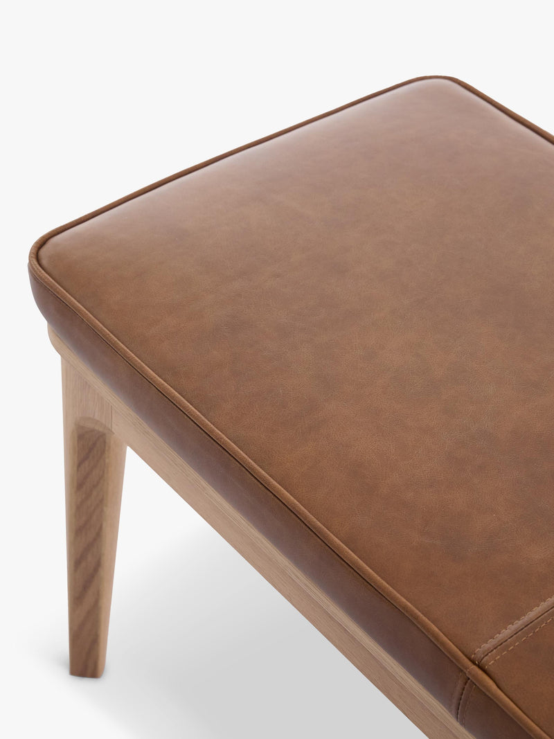 Swyft Dining Bench Oak/Maple Leather 140cm (British brand)