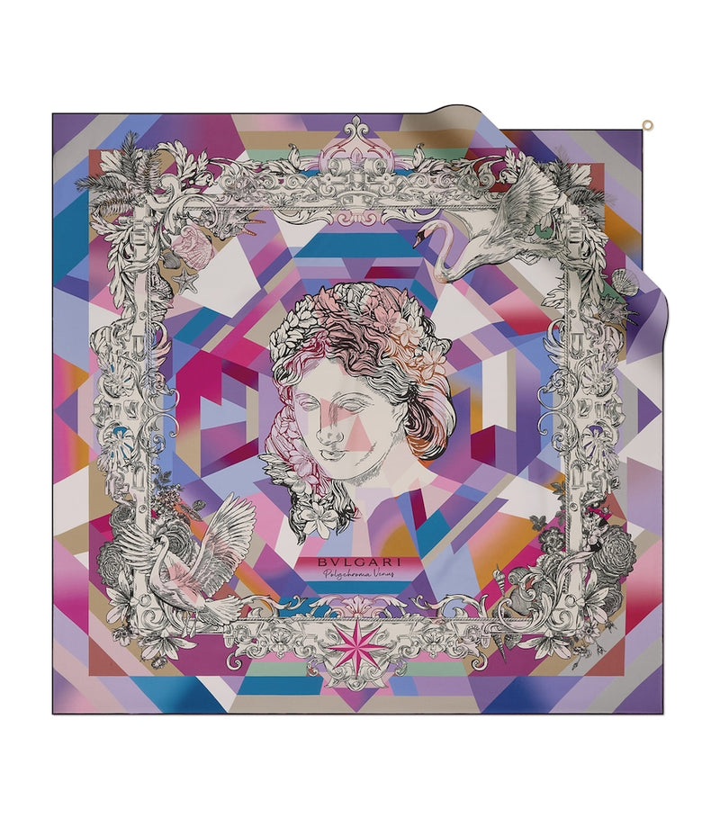 Bvlgari Polychroma Venus silk scarf 90cm, imported from the UK