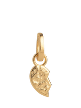 John Lewis ENAMEL Copenhagen Split Twin Left Heart Charm, Yellow Gold- Buy online at McGrocer