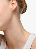 ENAMEL Copenhagen sunshine wreath hoop earrings yellow gold 16mm, UK version