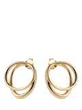 ENAMEL Copenhagen double circle stud earrings, yellow gold plated - British product