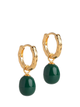 John Lewis ENAMEL Copenhagen Significant Enamel Hoop Earrings Yellow Gold- Buy online at McGrocer