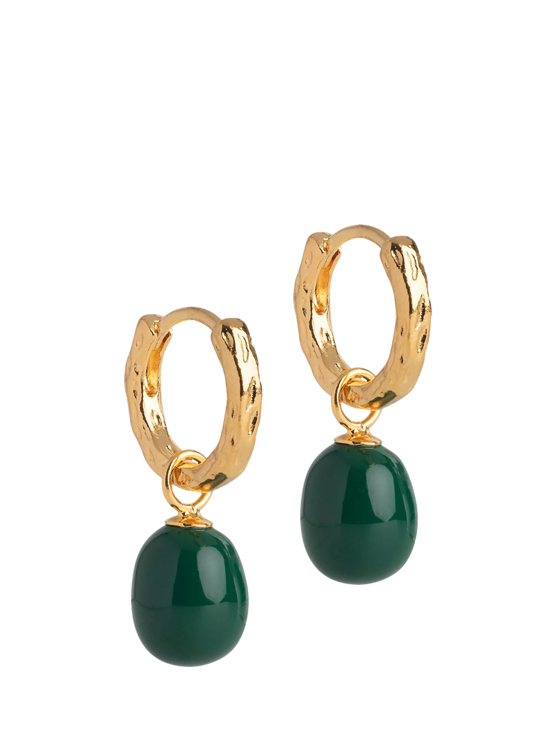 ENAMEL Copenhagen yellow gold hoop earrings 23x13mm (British brand)