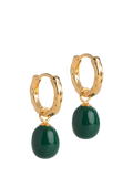 ENAMEL Copenhagen yellow gold hoop earrings 23x13mm (British brand)