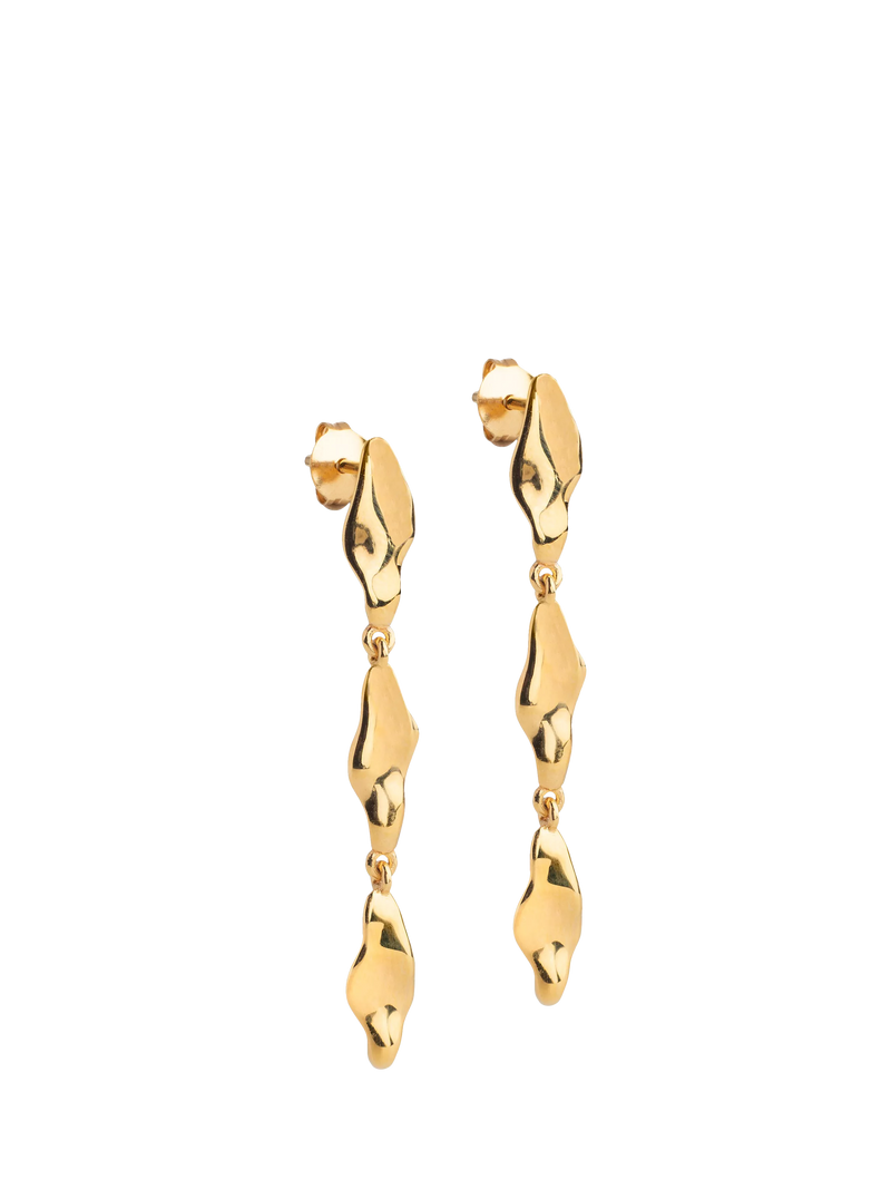 ENAMEL India Medium Earrings yellow gold - British product