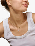 ENAMEL Copenhagen clover pendant necklace yellow gold 45cm, imported from the UK
