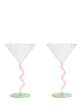 &k Amsterdam curved coupe glasses set of 2 - British product