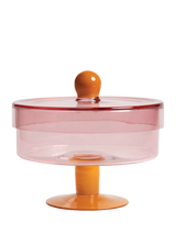 John Lewis &k Amsterdam Duo Glass Cake Stand, Pink- Buy online at McGrocer