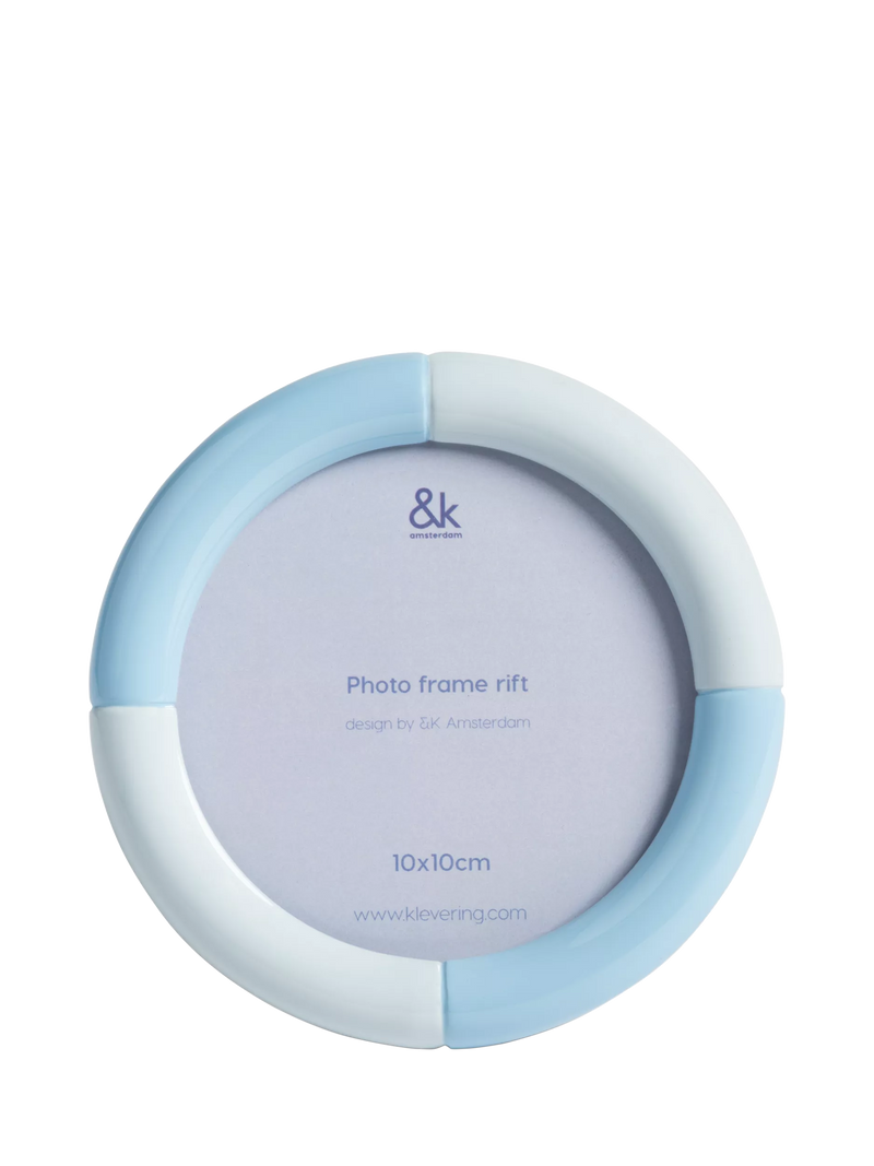 &k Amsterdam blue circular photo frame 12.5cm - British product