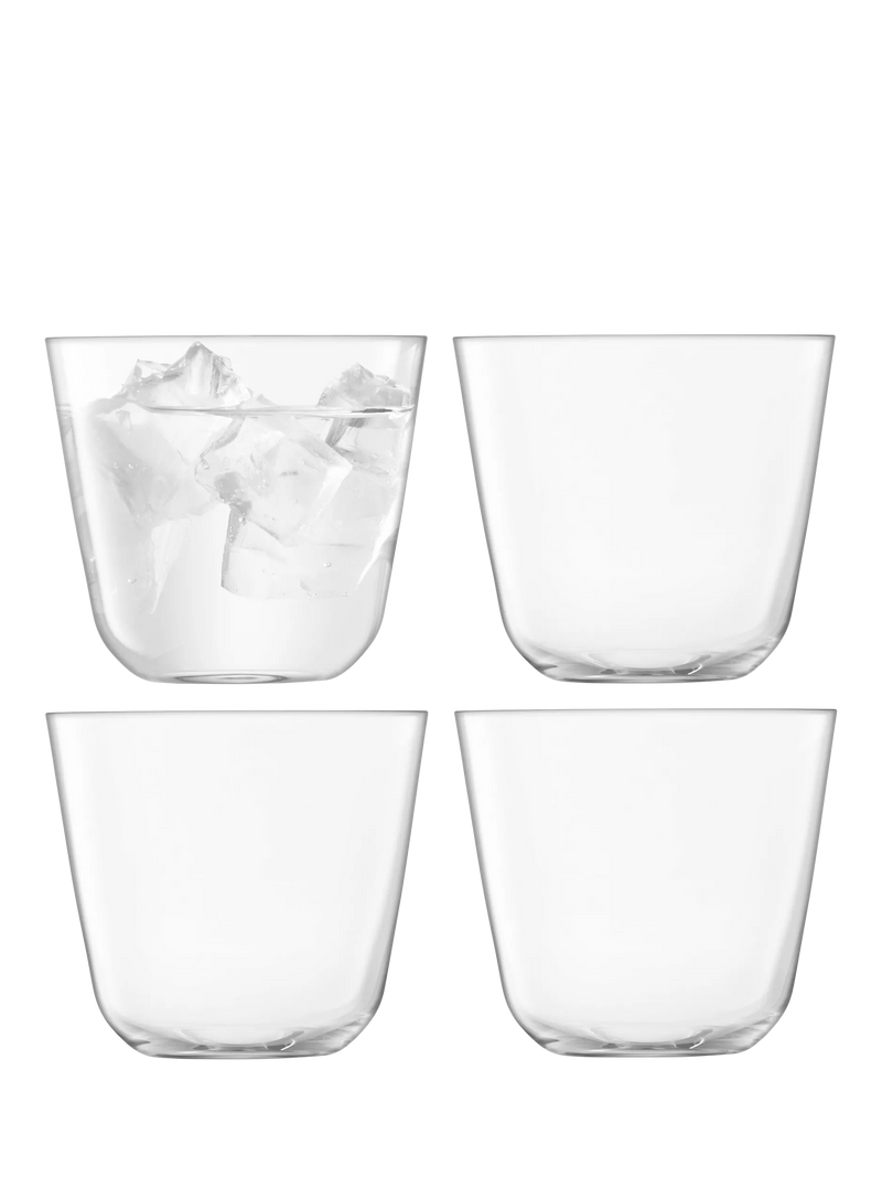 LSA International Arc glass tumbler set of 4 260ml, UK version