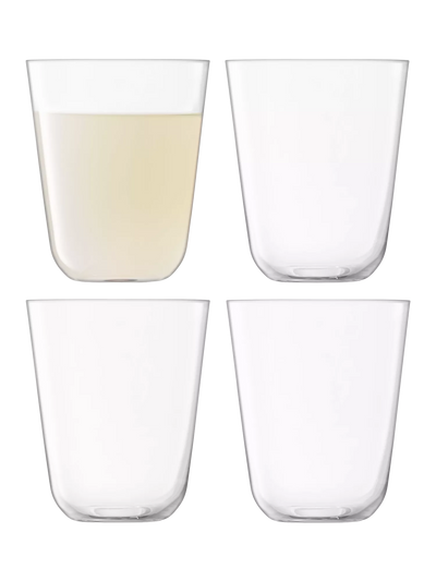 John Lewis LSA International Arc Glass Tumbler 380ml Set of 4- Buy online at McGrocer
