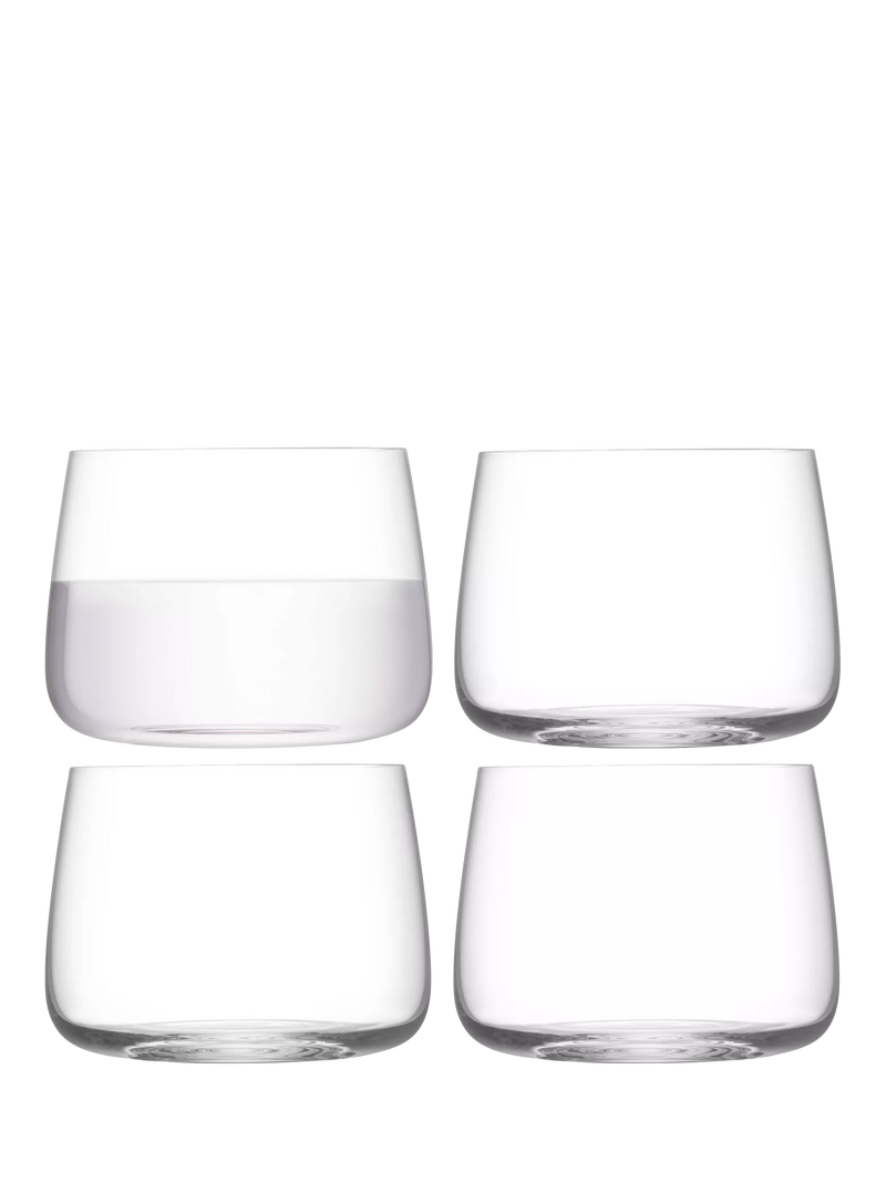 LSA International stemless glass tumblers set of 4 380ml (British brand)