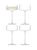 LSA International Metropolitan champagne saucers set of 4 300ml - British product