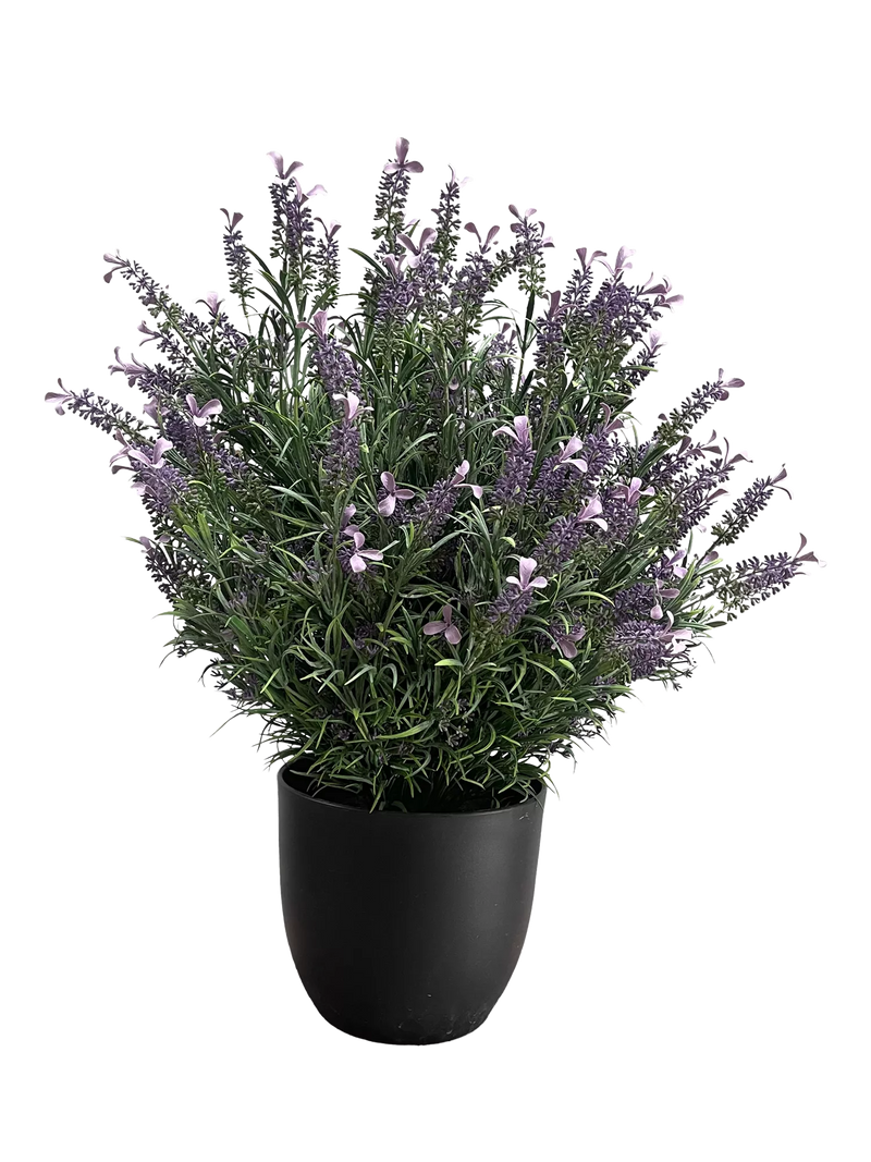 Vistafolia Outdoor Artificial French Lavender Bush, Purple