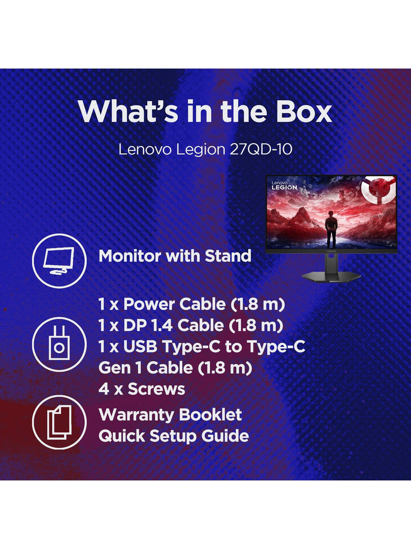 Lenovo gaming monitor QHD 240Hz 27, imported from the UK