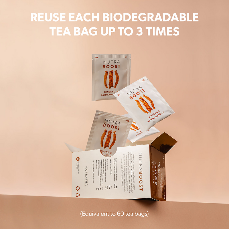 NutraBoost herbal tea 20 tea bags (British brand)