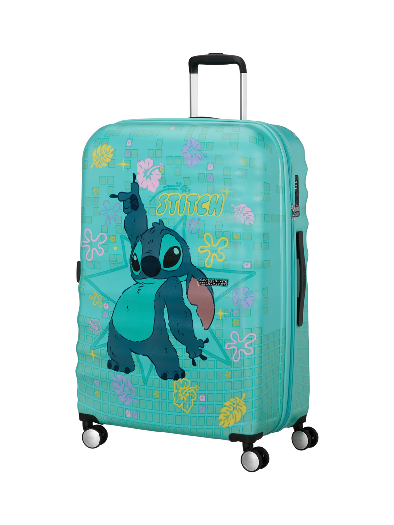 American Tourister Disney Stitch Flower suitcase 77cm large, imported from the UK