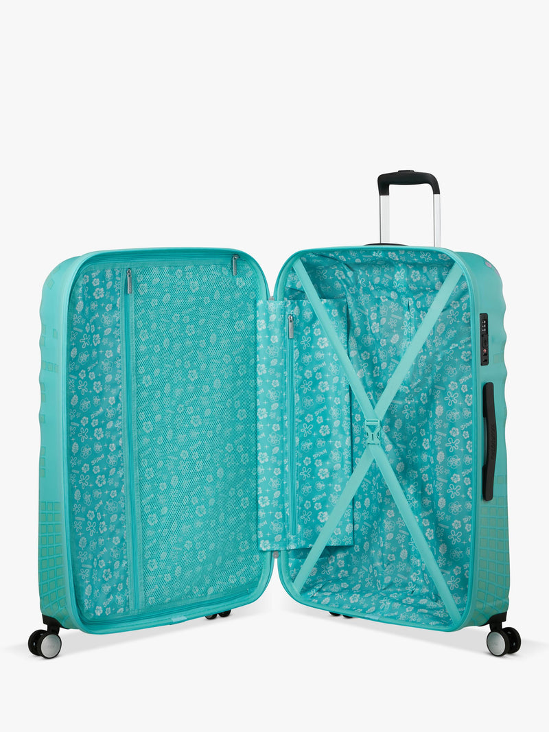 American Tourister Disney Stitch Flower suitcase 77cm large, imported from the UK