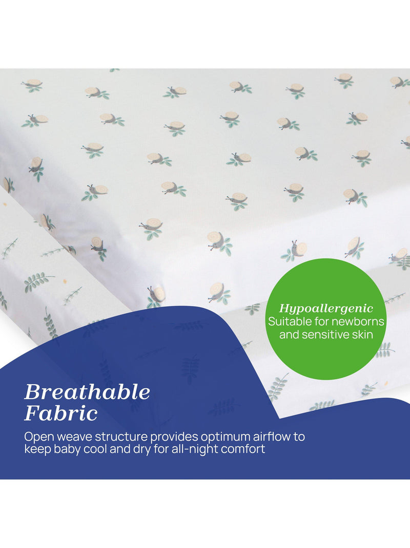 Chicco crib sheets pack of 2 Greenery - British product