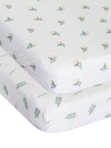 John Lewis Chicco Next2Me Forever Bamboo Cot Sheets, Pack of 2, Greenery- Buy online at McGrocer