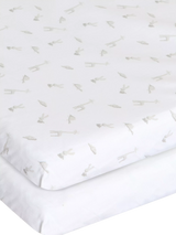John Lewis Chicco Next2Me Forever Cot Sheets Pack of 2 Cloud- Buy online at McGrocer