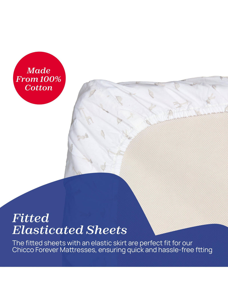 Chicco Next2Me Forever cot sheets pack of two cloud (British brand)
