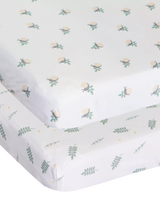 John Lewis Chicco Next2Me Twins Crib Bamboo Fitted Crib Sheets Pack of 2 Greenery- Buy online at McGrocer