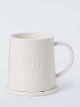 John Lewis John Lewis Dad Fine China Mug & Coaster Set 450ml White- Buy online at McGrocer