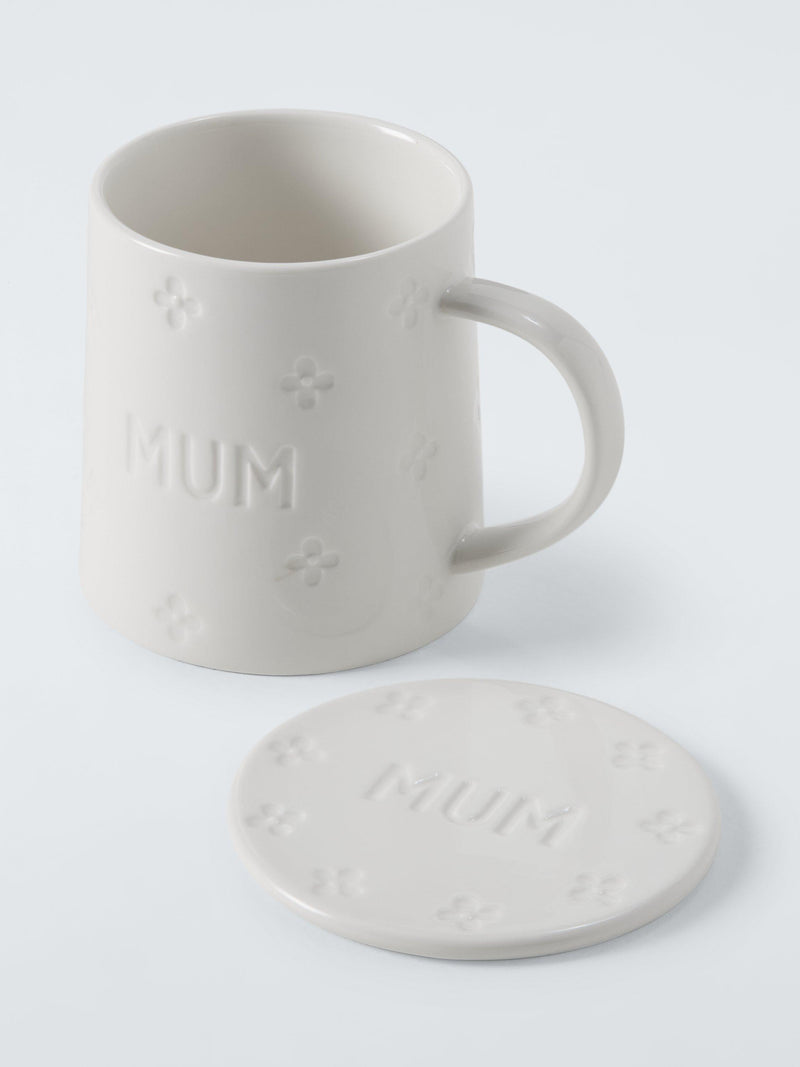 John Lewis Mum fine china mug and coaster set 450ml (British brand)