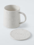 John Lewis Mum fine china mug and coaster set 450ml (British brand)