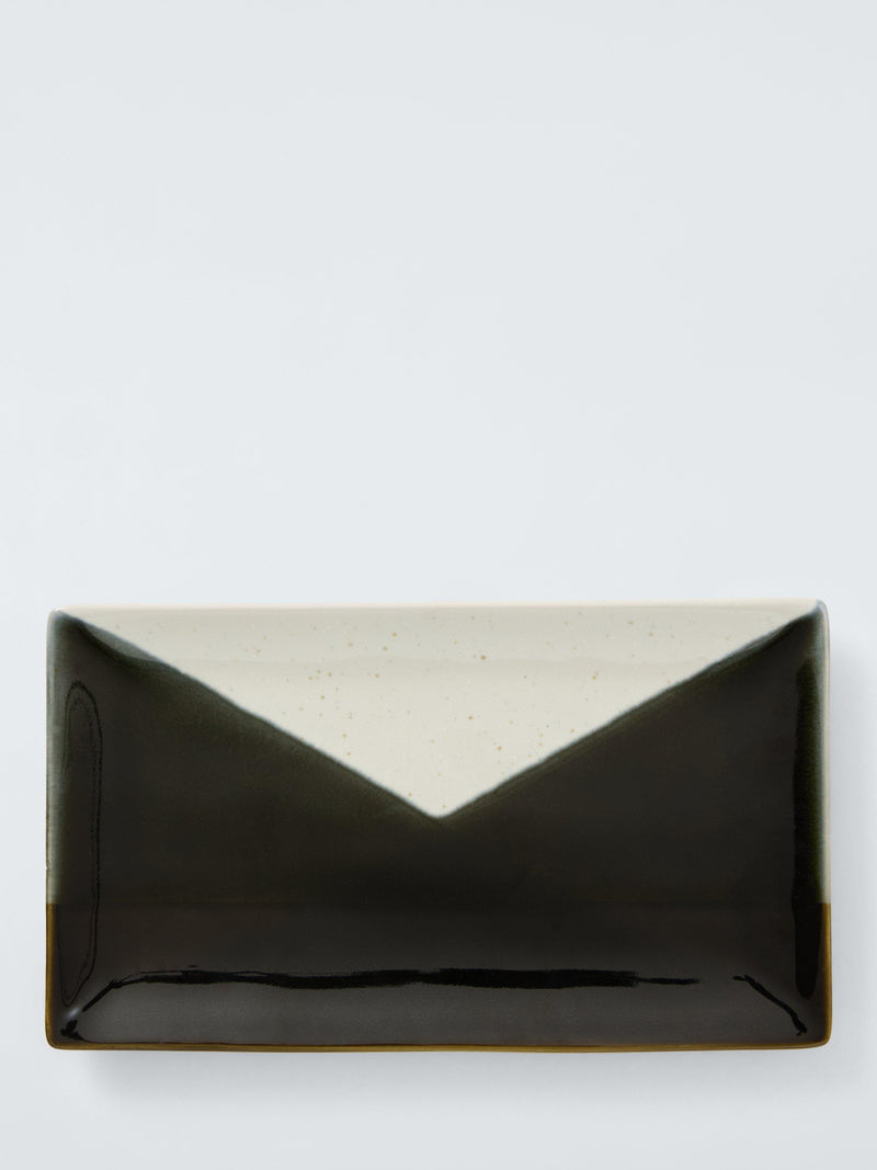 John Lewis stoneware platter green 23cm, imported from the UK
