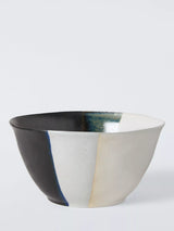 John Lewis John Lewis Dipped Reactive Glaze Stoneware Serve Bowl, Black, 23cm- Buy online at McGrocer