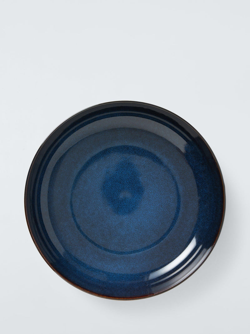 John Lewis reactive glaze stoneware serve bowl 28cm blue (British brand)