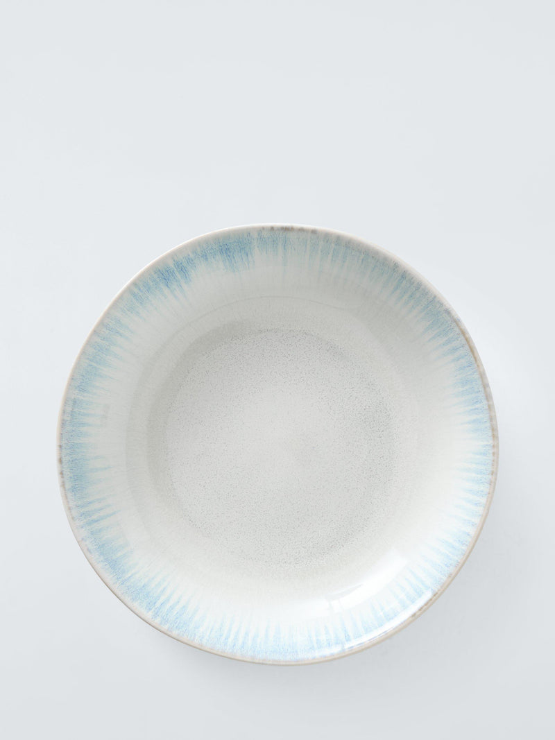 John Lewis Cove stoneware pasta bowls set of 4 blue 23cm, UK version
