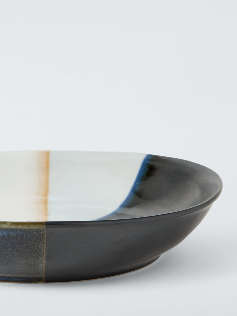 John Lewis black reactive glaze pasta bowl 23cm, UK version