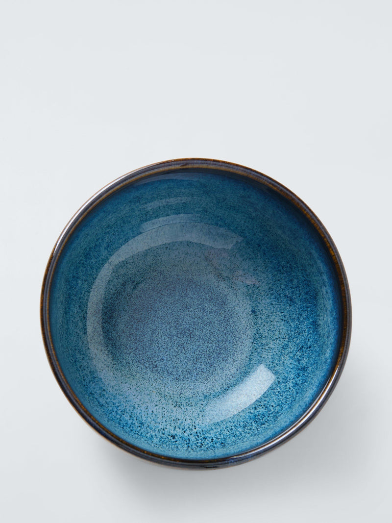 John Lewis Iver stoneware dip bowl set 10cm blue, UK version