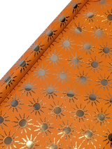 John Lewis Eleanor Stuart Foil Sun Wrapping Paper, Orange, 3m- Buy online at McGrocer