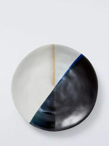 John Lewis John Lewis Dipped Reactive Glaze Stoneware Dinner Plate 27cm Black- Buy online at McGrocer