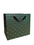 Eleanor Stuart scallop gift bag dark green (British brand)