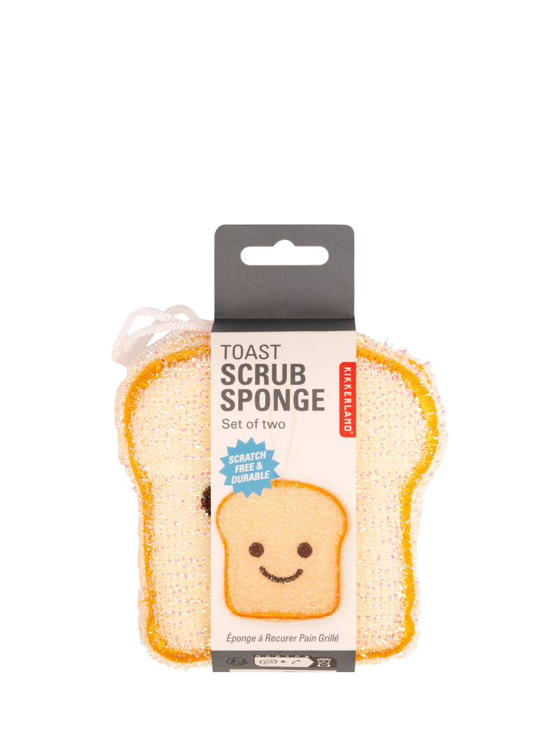 Kikkerland toast scrubbies set of two brown - British product
