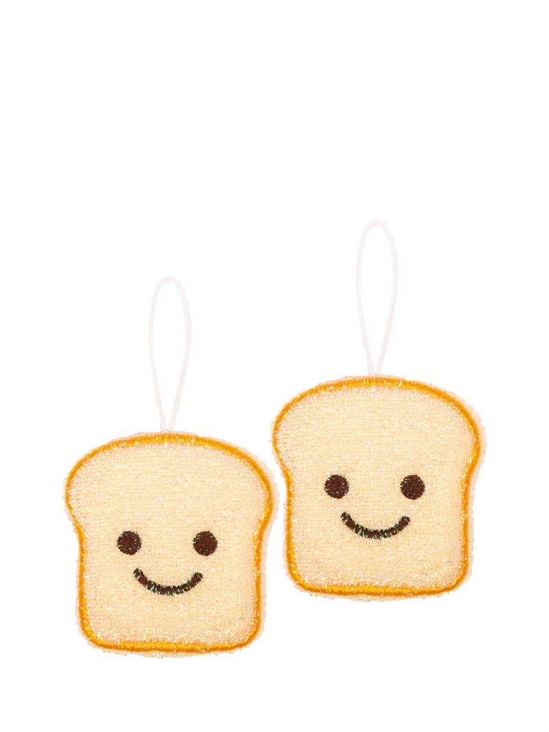 Kikkerland toast scrubbies set of two brown - British product