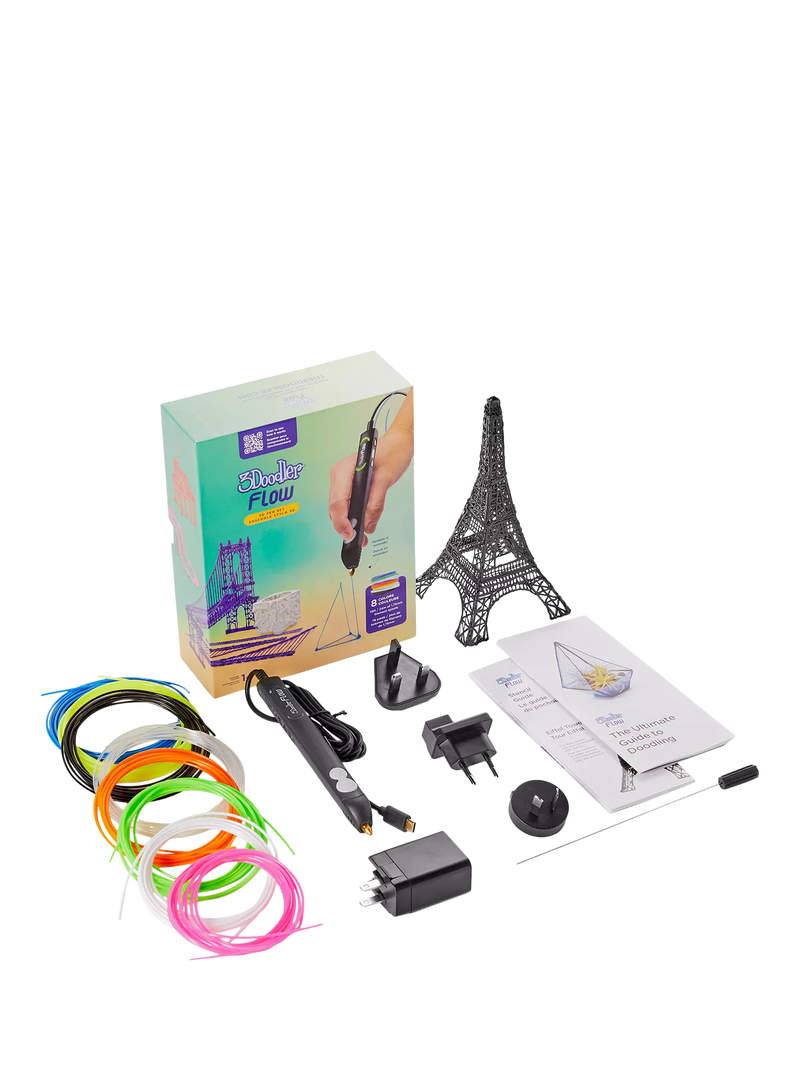 3Doodler Flow 3D pen Essentials Set, imported from the UK