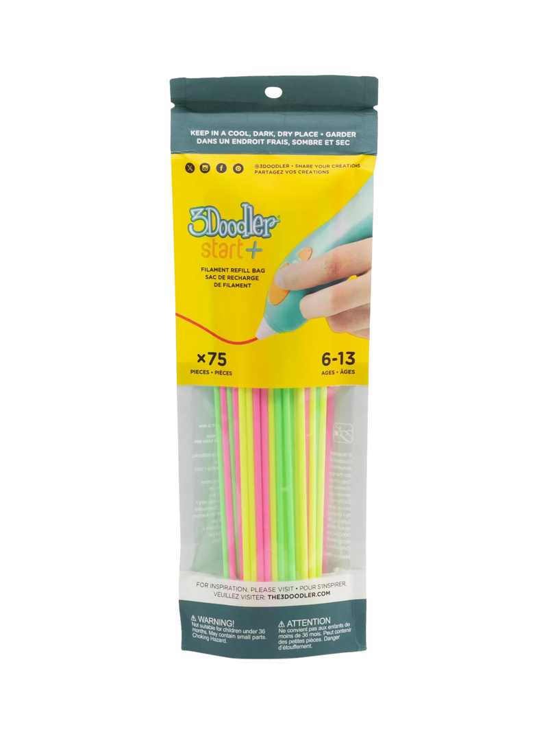 3Doodler filament refill pack 75 piece multi, UK version